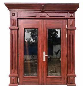 Cửa Thép Vân Gỗ Luxury Vách Kính KL-HK-1K-BT2