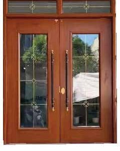 Cửa Thép Vân Gỗ Luxury Vách Kính KL-HK-1K-ND