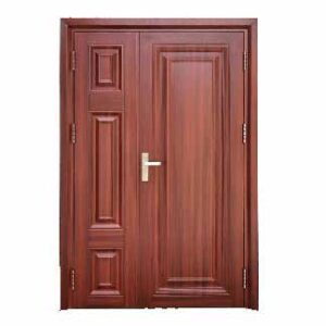 Cửa Thép Vân Gỗ 2 Cánh Lệch KL21_04