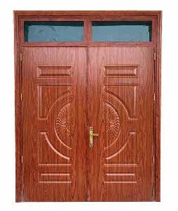 Cửa Thép Vân Gỗ 2 Cánh KL22_05