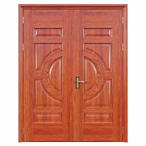 Cửa Thép Vân Gỗ 2 Cánh KL22_06