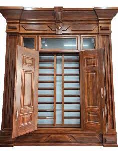 Cửa Sổ Thép Vân Gỗ KLS42-3TK-PD