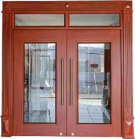 Cửa Thép Vân Gỗ Luxury Vách Kính KLT-22.01-3TK