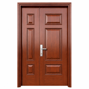 Cửa Thép Vân Gỗ 1 Cánh Lệch KL_21_03
