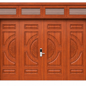 Cửa Thép Vân Gỗ 4 Cánh Cân KL_4CC_01