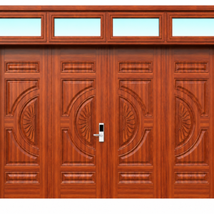 Cửa Thép Vân Gỗ 4 Cánh Cân KL_4CC_02