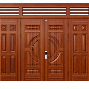 Cửa Thép Vân Gỗ 4 Cánh Cân KL_4CC_04
