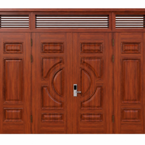 Cửa Thép Vân Gỗ 4 Cánh Cân KL_4CC_06