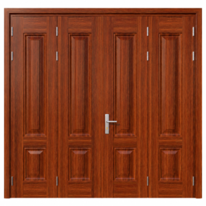 Cửa Thép Vân Gỗ 4 Cánh Cân KL_4CC_07