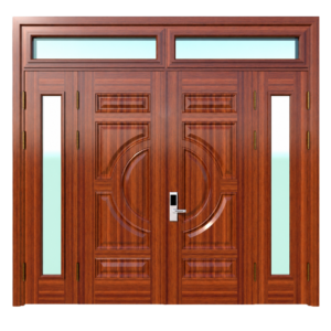Cửa Thép Vân Gỗ 4 Cánh KL_4C_02