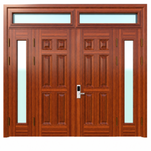 Cửa Thép Vân Gỗ 4 Cánh KL_4C_09