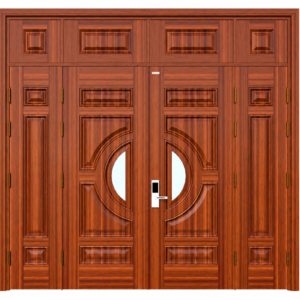 Cửa Thép Vân Gỗ 4 Cánh KL_4C_12