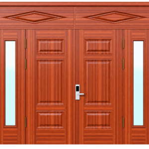 Cửa Thép Vân Gỗ 4 Cánh KL_4C_13