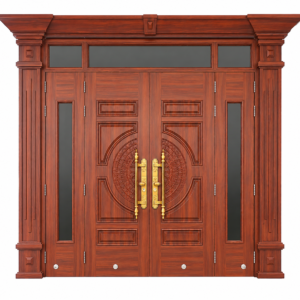 Cửa Thép Vân Gỗ 4 Cánh KL_4C_15